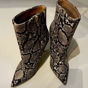 Express Snake Print Heel Boots